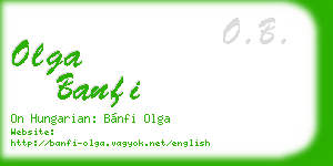 olga banfi business card