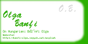 olga banfi business card
